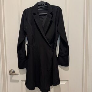 Elegant Black Wrap Dress